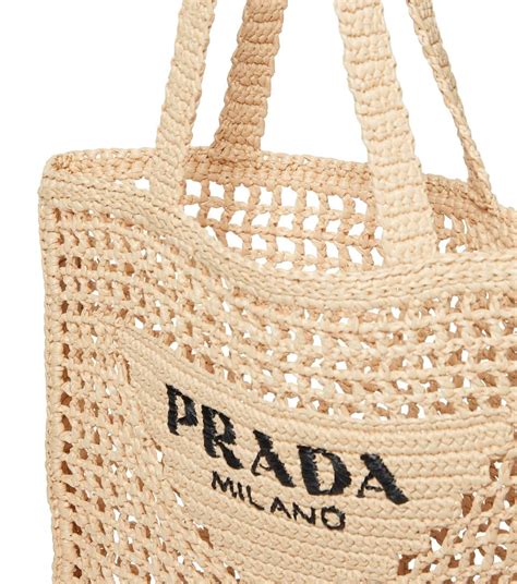 prada raffia beach bag|prada small raffia tote bag.